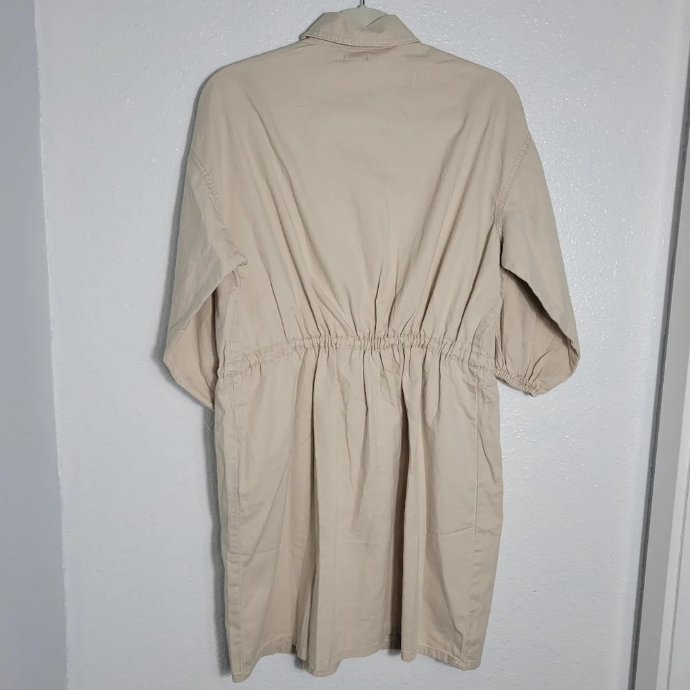 J. Crew Cinched zip-up dress in drapey cotton CA555 NWT Size XXS